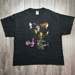 Vintage Elton John World Tour T-Shirt Mens XL Black Delta Pro Weight Graphic Tee